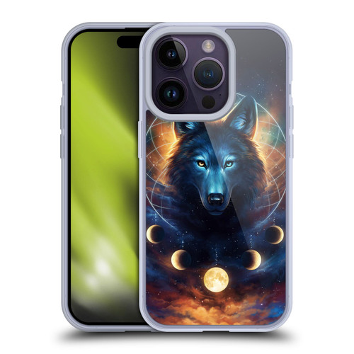 Jonas "JoJoesArt" Jödicke Wildlife 2 Dreamcatcher Wolf Soft Gel Case for Apple iPhone 14 Pro