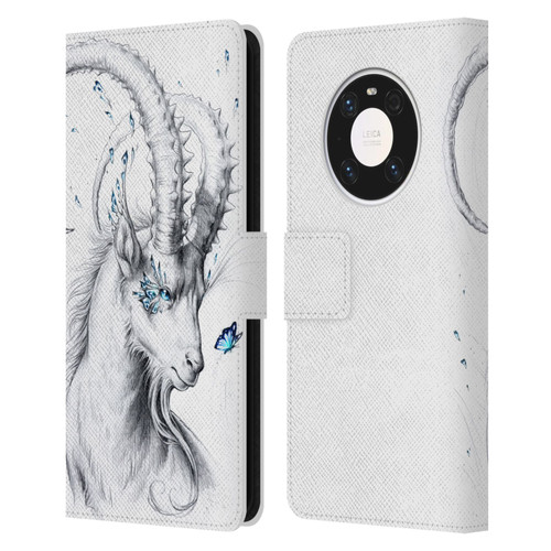 Jonas "JoJoesArt" Jödicke Wildlife Capricorn Leather Book Wallet Case Cover For Huawei Mate 40 Pro 5G