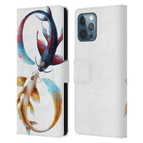 Jonas "JoJoesArt" Jödicke Wildlife Eternal Bond Koi Leather Book Wallet Case Cover For Apple iPhone 12 Pro Max