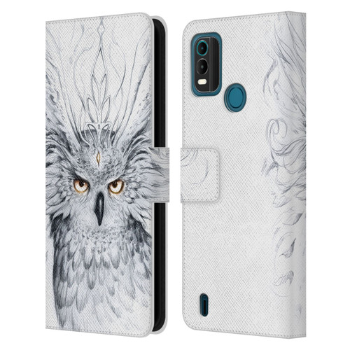 Jonas "JoJoesArt" Jödicke Wildlife Owl Leather Book Wallet Case Cover For Nokia G11 Plus