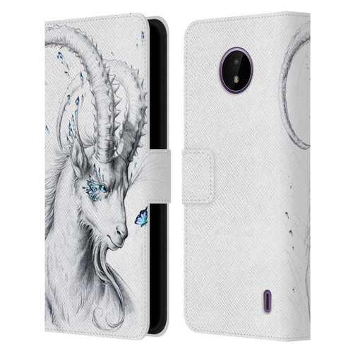 Jonas "JoJoesArt" Jödicke Wildlife Capricorn Leather Book Wallet Case Cover For Nokia C10 / C20