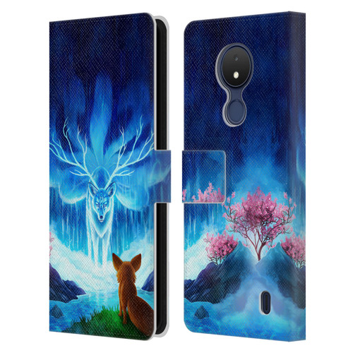 Jonas "JoJoesArt" Jödicke Wildlife Wisdom Leather Book Wallet Case Cover For Nokia C21