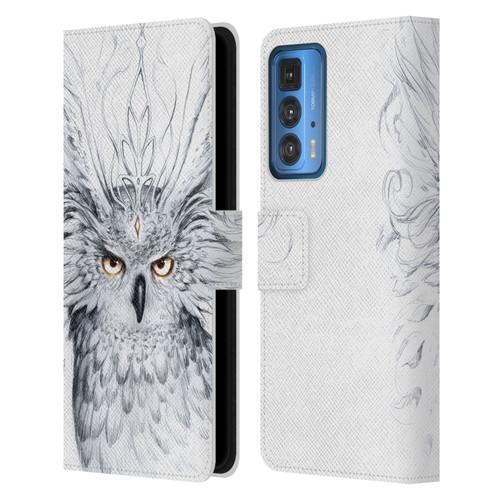 Jonas "JoJoesArt" Jödicke Wildlife Owl Leather Book Wallet Case Cover For Motorola Edge 20 Pro