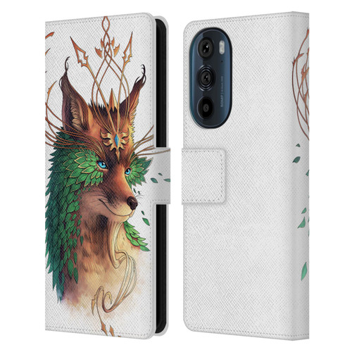 Jonas "JoJoesArt" Jödicke Wildlife Fox Coloured Leather Book Wallet Case Cover For Motorola Edge 30