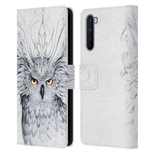 Jonas "JoJoesArt" Jödicke Wildlife Owl Leather Book Wallet Case Cover For OnePlus Nord 5G