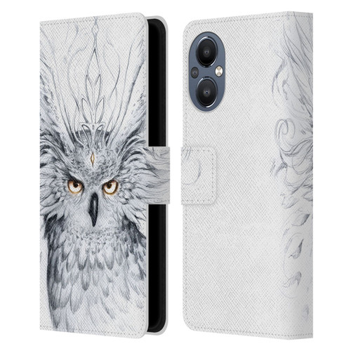 Jonas "JoJoesArt" Jödicke Wildlife Owl Leather Book Wallet Case Cover For OnePlus Nord N20 5G