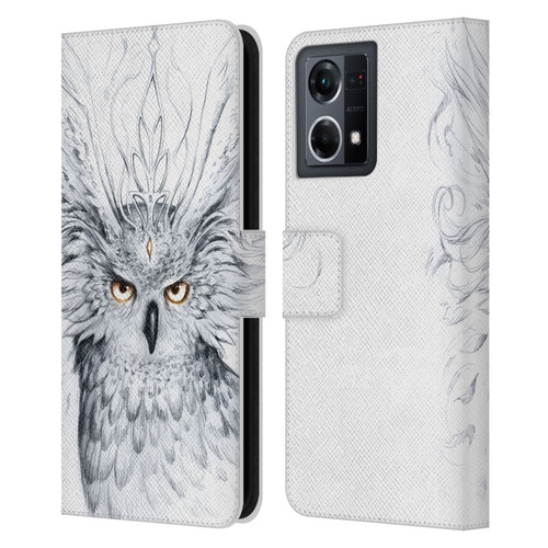Jonas "JoJoesArt" Jödicke Wildlife Owl Leather Book Wallet Case Cover For OPPO Reno8 4G