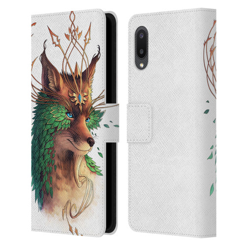 Jonas "JoJoesArt" Jödicke Wildlife Fox Coloured Leather Book Wallet Case Cover For Samsung Galaxy A02/M02 (2021)
