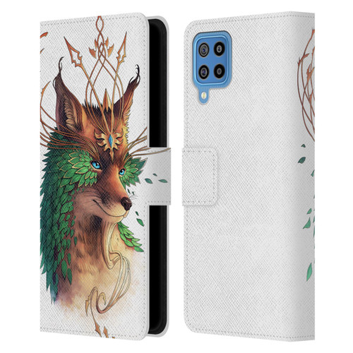 Jonas "JoJoesArt" Jödicke Wildlife Fox Coloured Leather Book Wallet Case Cover For Samsung Galaxy F22 (2021)