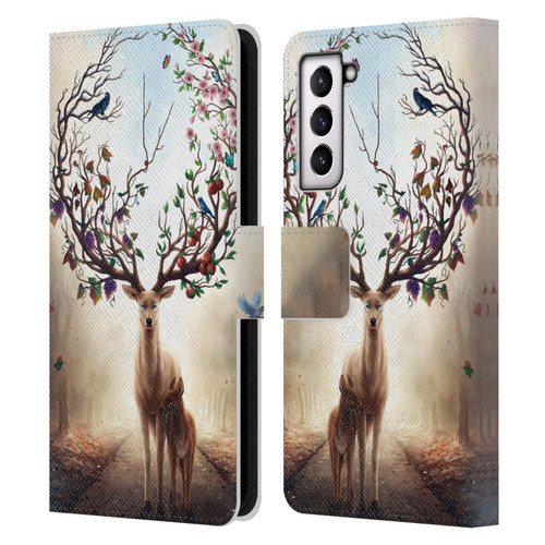 Jonas "JoJoesArt" Jödicke Wildlife Seasons Leather Book Wallet Case Cover For Samsung Galaxy S21 5G