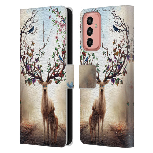 Jonas "JoJoesArt" Jödicke Wildlife Seasons Leather Book Wallet Case Cover For Samsung Galaxy M13 (2022)