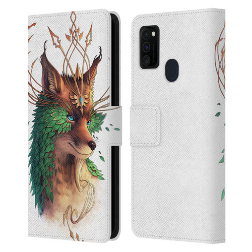 Jonas "JoJoesArt" Jödicke Wildlife Fox Coloured Leather Book Wallet Case Cover For Samsung Galaxy M30s (2019)/M21 (2020)