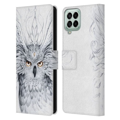 Jonas "JoJoesArt" Jödicke Wildlife Owl Leather Book Wallet Case Cover For Samsung Galaxy M33 (2022)