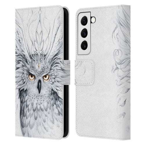 Jonas "JoJoesArt" Jödicke Wildlife Owl Leather Book Wallet Case Cover For Samsung Galaxy S22 5G