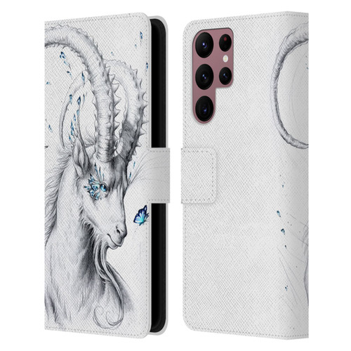 Jonas "JoJoesArt" Jödicke Wildlife Capricorn Leather Book Wallet Case Cover For Samsung Galaxy S22 Ultra 5G