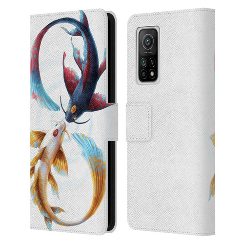 Jonas "JoJoesArt" Jödicke Wildlife Eternal Bond Koi Leather Book Wallet Case Cover For Xiaomi Mi 10T 5G