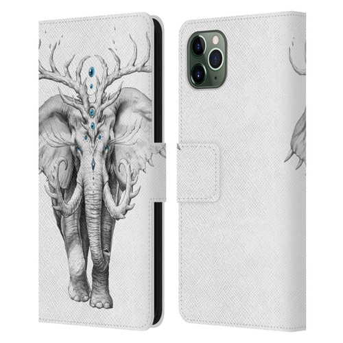 Jonas "JoJoesArt" Jödicke Wildlife 2 Elephant Soul Leather Book Wallet Case Cover For Apple iPhone 11 Pro Max