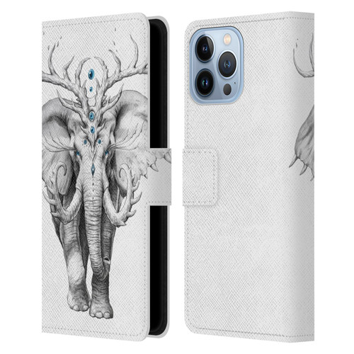 Jonas "JoJoesArt" Jödicke Wildlife 2 Elephant Soul Leather Book Wallet Case Cover For Apple iPhone 13 Pro Max