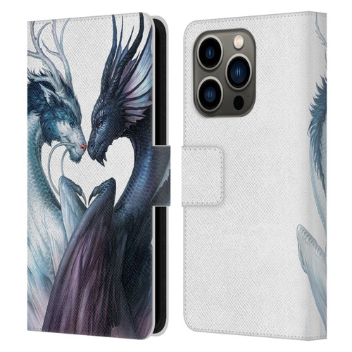 Jonas "JoJoesArt" Jödicke Wildlife 2 Yin And Yang Dragons Leather Book Wallet Case Cover For Apple iPhone 14 Pro