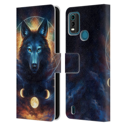Jonas "JoJoesArt" Jödicke Wildlife 2 Dreamcatcher Wolf Leather Book Wallet Case Cover For Nokia G11 Plus