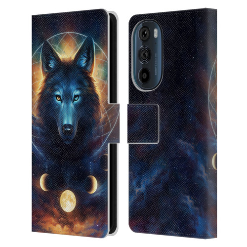 Jonas "JoJoesArt" Jödicke Wildlife 2 Dreamcatcher Wolf Leather Book Wallet Case Cover For Motorola Edge 30