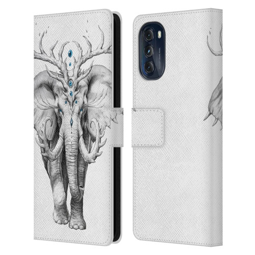 Jonas "JoJoesArt" Jödicke Wildlife 2 Elephant Soul Leather Book Wallet Case Cover For Motorola Moto G (2022)