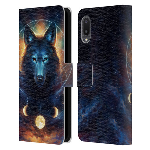 Jonas "JoJoesArt" Jödicke Wildlife 2 Dreamcatcher Wolf Leather Book Wallet Case Cover For Samsung Galaxy A02/M02 (2021)