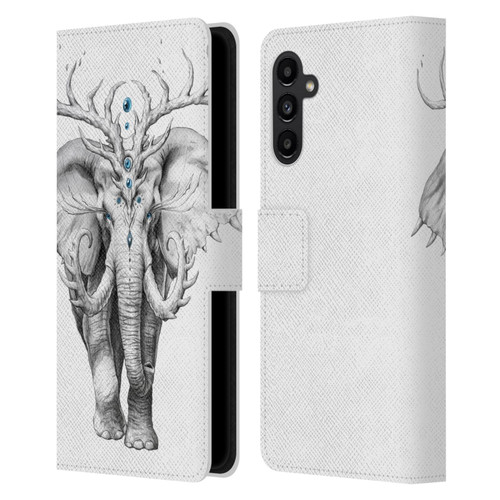 Jonas "JoJoesArt" Jödicke Wildlife 2 Elephant Soul Leather Book Wallet Case Cover For Samsung Galaxy A13 5G (2021)