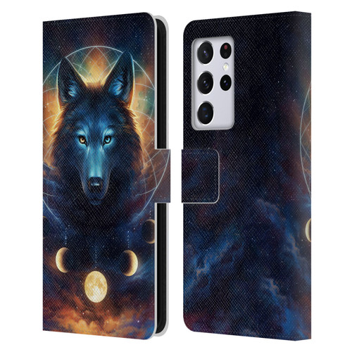 Jonas "JoJoesArt" Jödicke Wildlife 2 Dreamcatcher Wolf Leather Book Wallet Case Cover For Samsung Galaxy S21 Ultra 5G