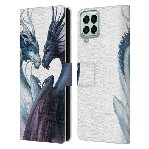 Jonas "JoJoesArt" Jödicke Wildlife 2 Yin And Yang Dragons Leather Book Wallet Case Cover For Samsung Galaxy M33 (2022)