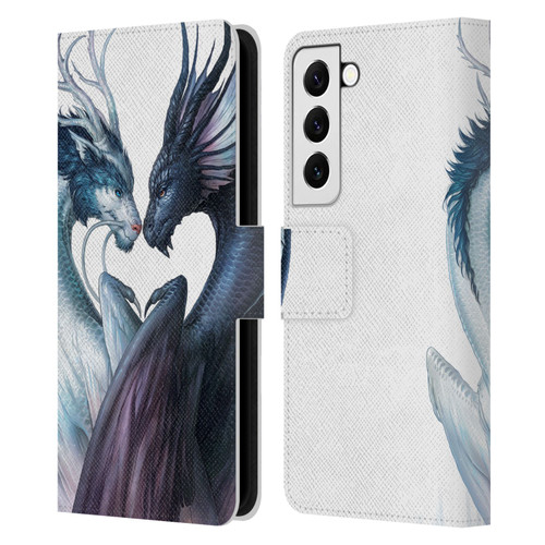 Jonas "JoJoesArt" Jödicke Wildlife 2 Yin And Yang Dragons Leather Book Wallet Case Cover For Samsung Galaxy S22 5G