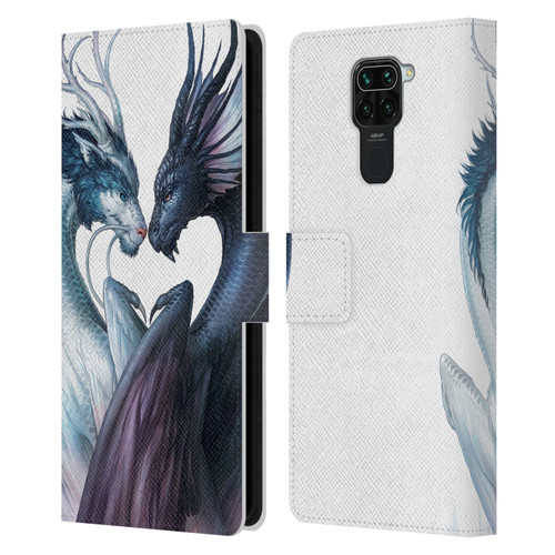 Jonas "JoJoesArt" Jödicke Wildlife 2 Yin And Yang Dragons Leather Book Wallet Case Cover For Xiaomi Redmi Note 9 / Redmi 10X 4G