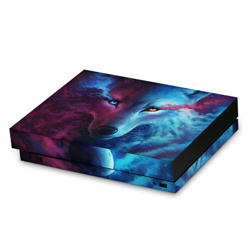 Jonas "JoJoesArt" Jödicke Art Mix Wolf Galaxy Vinyl Sticker Skin Decal Cover for Microsoft Xbox One X Console