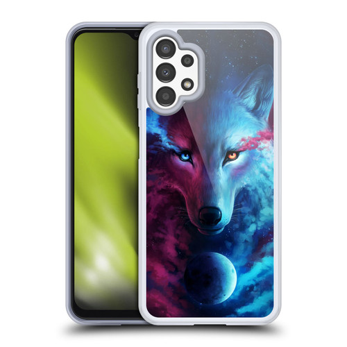 Jonas "JoJoesArt" Jödicke Wildlife Wolf Galaxy Soft Gel Case for Samsung Galaxy A13 (2022)