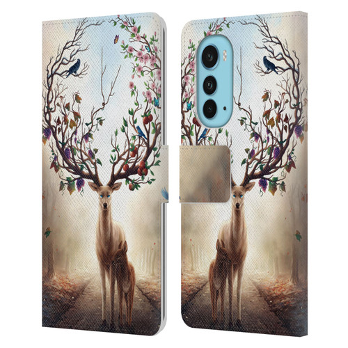 Jonas "JoJoesArt" Jödicke Wildlife Seasons Leather Book Wallet Case Cover For Motorola Edge (2022)