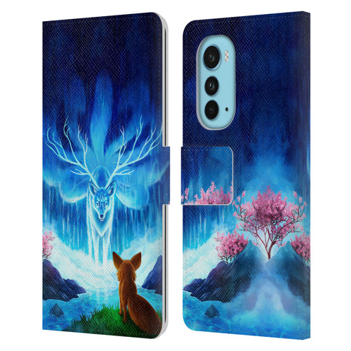 Jonas "JoJoesArt" Jödicke Wildlife Wisdom Leather Book Wallet Case Cover For Motorola Edge (2022)