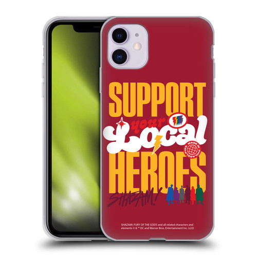 Shazam!: Fury Of The Gods Graphics Typography Soft Gel Case for Apple iPhone 11