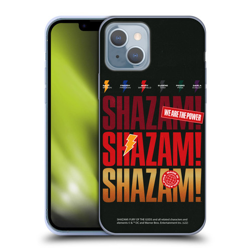 Shazam!: Fury Of The Gods Graphics Logo Soft Gel Case for Apple iPhone 14