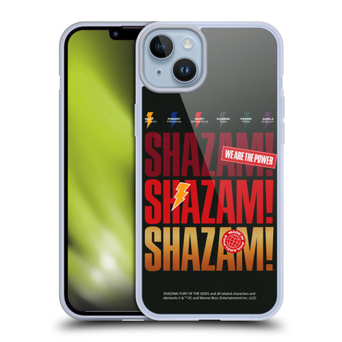 Shazam!: Fury Of The Gods Graphics Logo Soft Gel Case for Apple iPhone 14 Plus