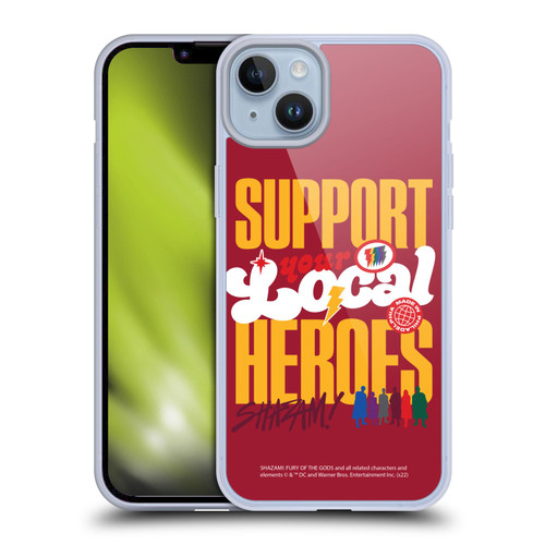 Shazam!: Fury Of The Gods Graphics Typography Soft Gel Case for Apple iPhone 14 Plus