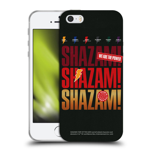 Shazam!: Fury Of The Gods Graphics Logo Soft Gel Case for Apple iPhone 5 / 5s / iPhone SE 2016