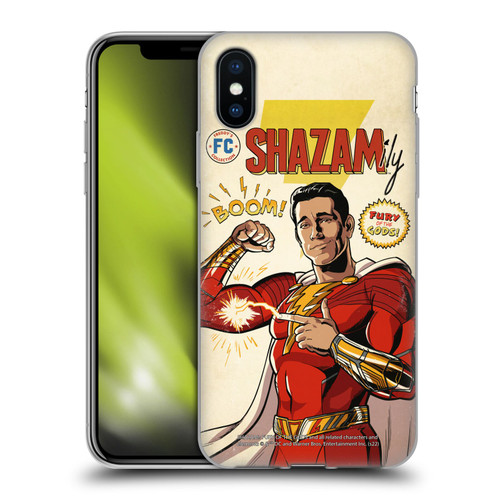 Shazam!: Fury Of The Gods Graphics Comic Soft Gel Case for Apple iPhone X / iPhone XS