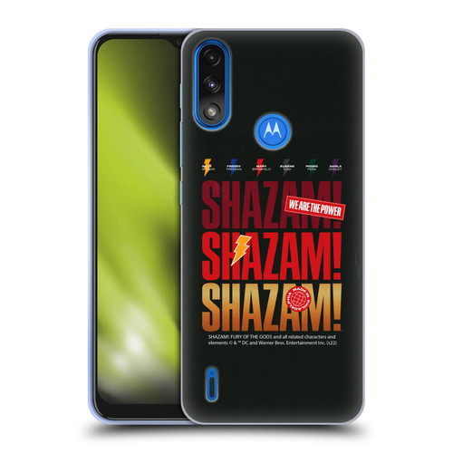 Shazam!: Fury Of The Gods Graphics Logo Soft Gel Case for Motorola Moto E7 Power / Moto E7i Power