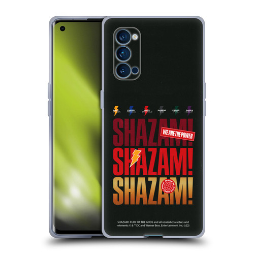Shazam!: Fury Of The Gods Graphics Logo Soft Gel Case for OPPO Reno 4 Pro 5G