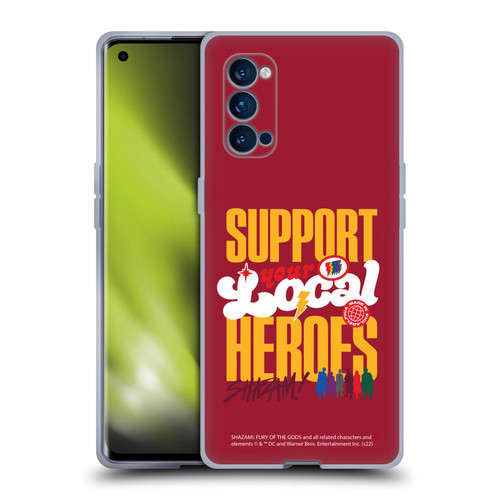 Shazam!: Fury Of The Gods Graphics Typography Soft Gel Case for OPPO Reno 4 Pro 5G