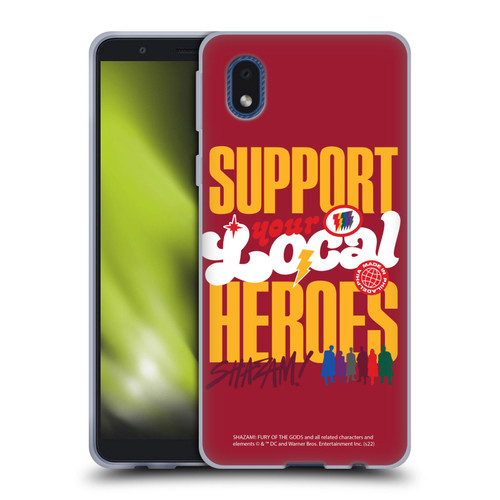 Shazam!: Fury Of The Gods Graphics Typography Soft Gel Case for Samsung Galaxy A01 Core (2020)