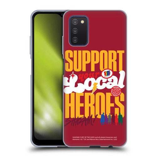 Shazam!: Fury Of The Gods Graphics Typography Soft Gel Case for Samsung Galaxy A03s (2021)