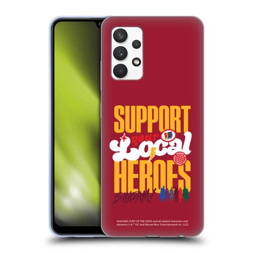 Shazam!: Fury Of The Gods Graphics Typography Soft Gel Case for Samsung Galaxy A32 (2021)