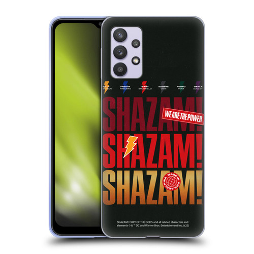 Shazam!: Fury Of The Gods Graphics Logo Soft Gel Case for Samsung Galaxy A32 5G / M32 5G (2021)