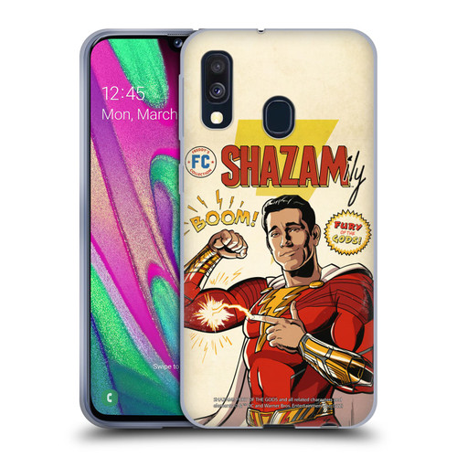 Shazam!: Fury Of The Gods Graphics Comic Soft Gel Case for Samsung Galaxy A40 (2019)